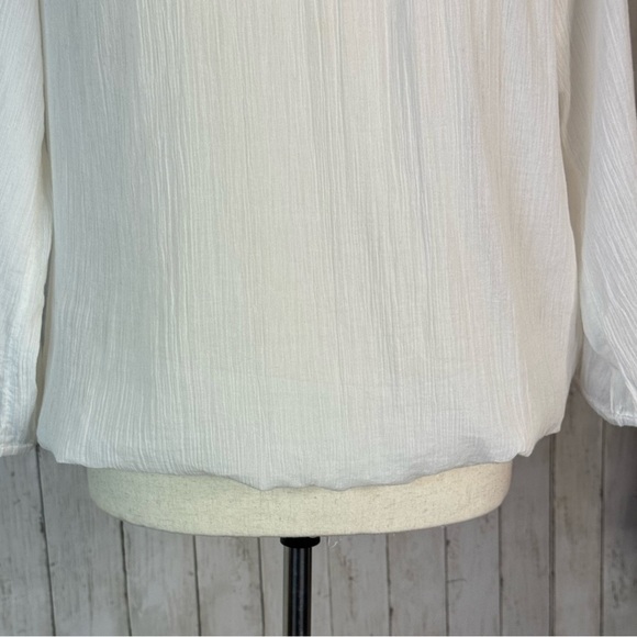 Old Navy | White Cotton Boho Peasant Top Blouse Women’s M - Picture 5 of 12